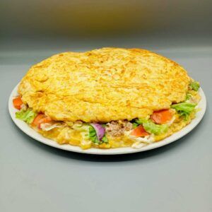 Tortilla vegetal con atún